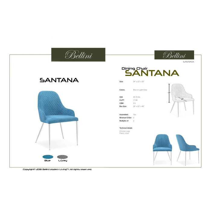 Bellini Modern Living Santana Dining Chair Light Grey Santana LGY