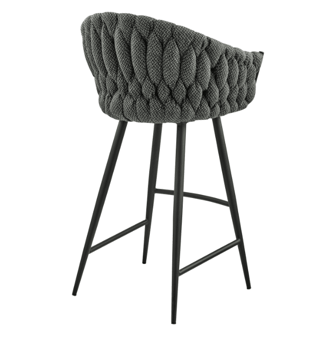 New Pacific Direct Fabian Fabric/ PU Bar Stool w/ Arms 24″ size
