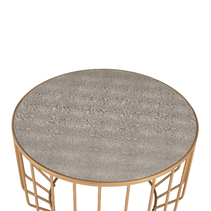 New Pacific Direct Halton Set of 2 Faux Shagreen Round 60″ size