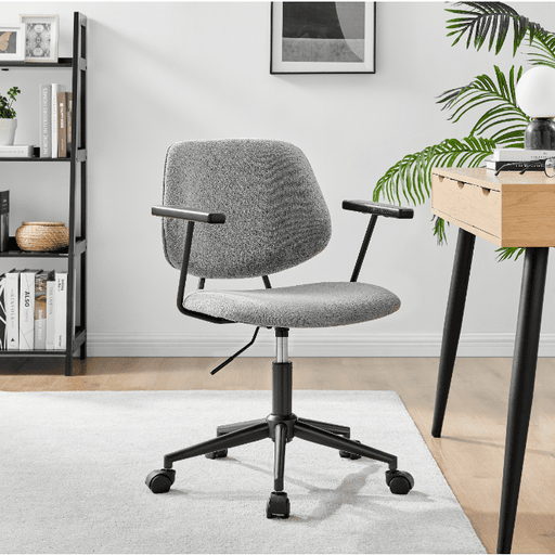 New Pacific Direct Noah Fabric Swivel Office Arm Chair