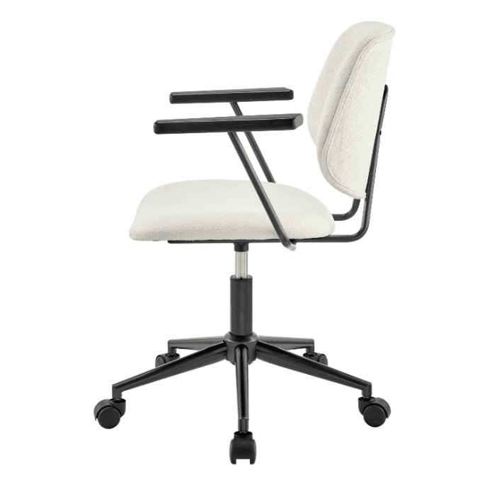 New Pacific Direct Noah Fabric Swivel Office Arm Chair 24″ size