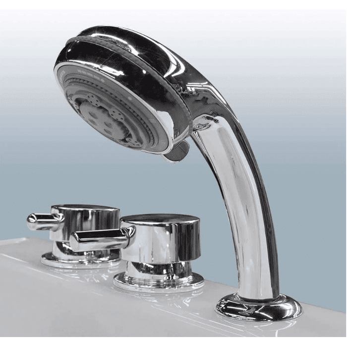 MediTub Modern European 4-Piece Hand Shower in Chrome with Tub Filler OP32F