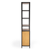 Butler Specialty Company Hans Narrow Wood and Iron 84""Hx 17""W Etagere Bookcase, Light Brown 5556419