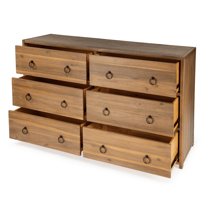 Butler Specialty Company Lark 6 Drawer Natural Wood Dresser, Light Brown 5525312