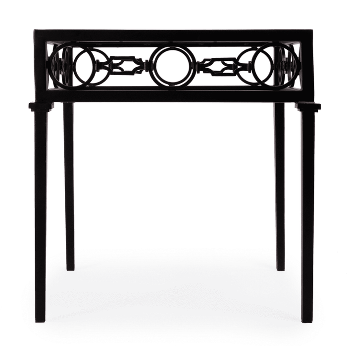 Butler Specialty Company Southport Iron Upholstered Outdoor End Table, Black 5664437
