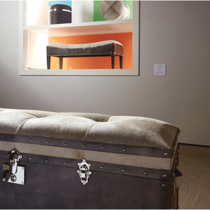 Cyan Design Casselton Bench | Grey 08875 close-up view