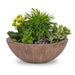 The Outdoor Plus 27" Sedona Planter Bowl | Wood Grain Concrete