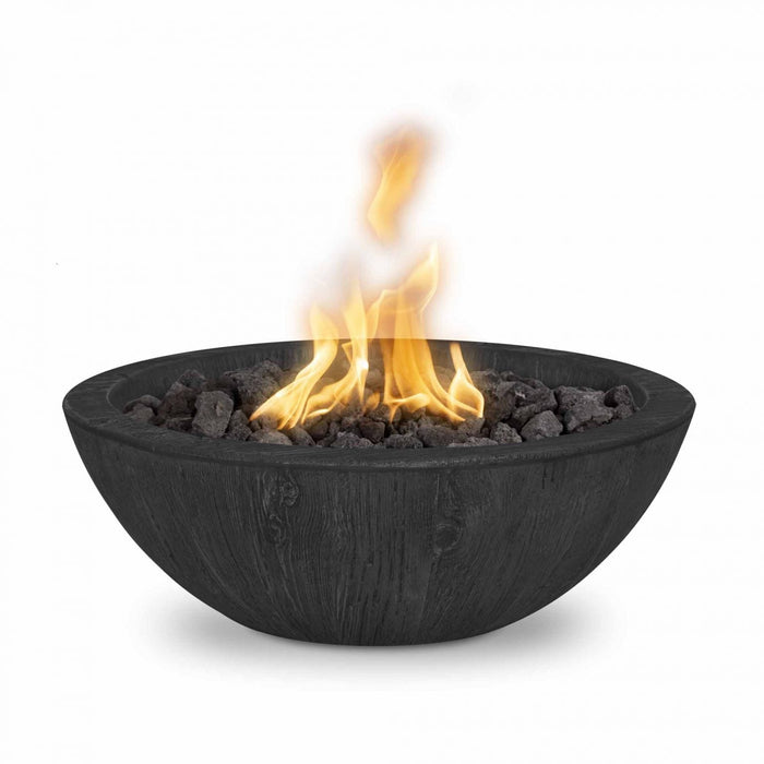 The Outdoor Plus 27" Sedona Fire Bowl | Wood Grain Concrete