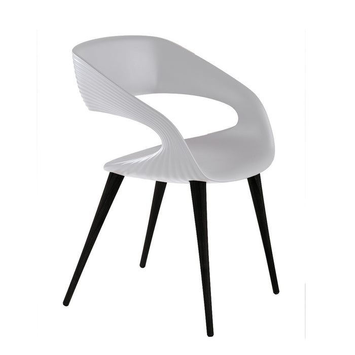 Bellini Modern Living Shape Dining Chair WHITE with Anthracite legs Shape WHT-ANT
