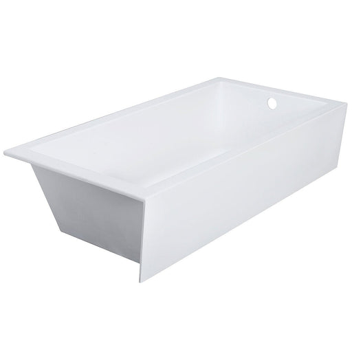 Clarke Products Sparta 66" x 32" Alcove Soaking Solid Surface Bathtub Right Drain CAT6632SKR-01