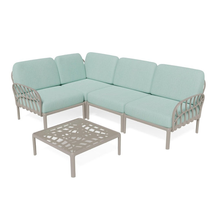 Strata Furniture Dahlia Patio Corner Loveseat and Table