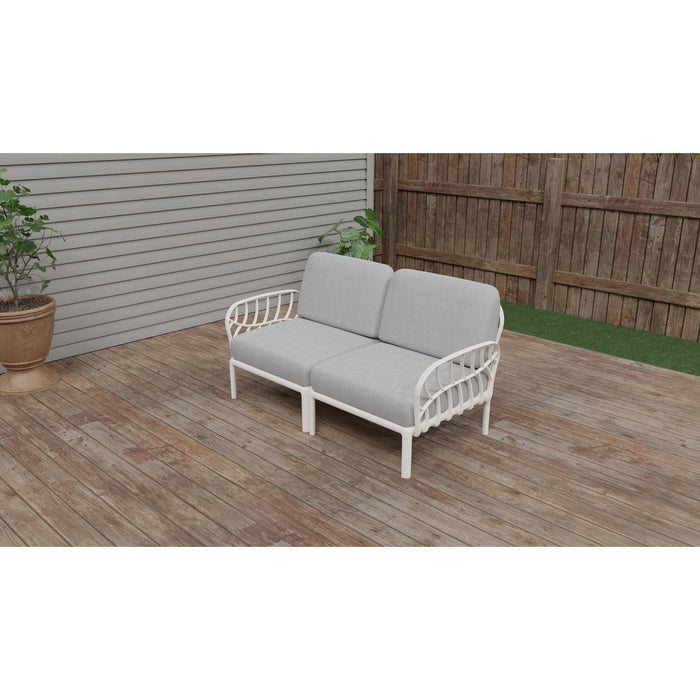 Strata Furniture Dahlia Patio Loveseat White ODALWG