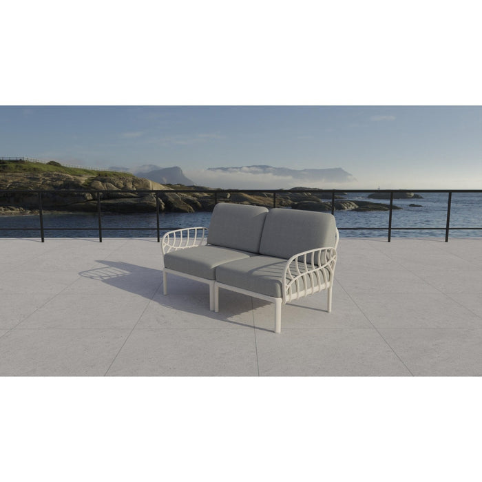 Strata Furniture Dahlia Patio Loveseat White ODALWG