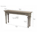 NovaSolo Hygge Console Table 62" Vintage Teak T903TK