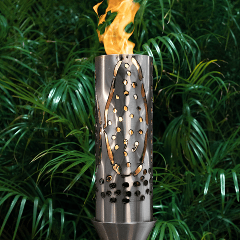 The Outdoor Plus Coral Fire Torch - Stainless Steel