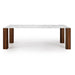 Bellini Modern Living Thin Extension Dining Table Thin DT WHT-WAL