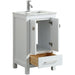 Eviva London 30" Transitional White bathroom vanity with white Carrara marble countertop