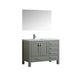 Eviva London 38 in. Transitional Gray bathroom vanity with White Carrara Marble Countertop