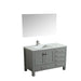 Eviva London 38 in. Transitional Gray bathroom vanity with White Carrara Marble Countertop