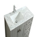 Eviva London 38 in. Transitional Gray bathroom vanity with White Carrara Marble Countertop