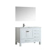 Eviva London 38 in. Transitional Gray bathroom vanity with White Carrara Marble Countertop