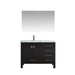 Eviva London 42 in. Transitional Espresso bathroom vanity with White Carrara Marble Countertop