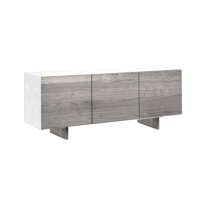 Bellini Modern Living Thin Sideboard White Body Grey Ash Doors Thin SB WHT-GRY