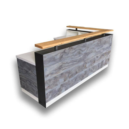 White L Shape Memphis Reception Desk