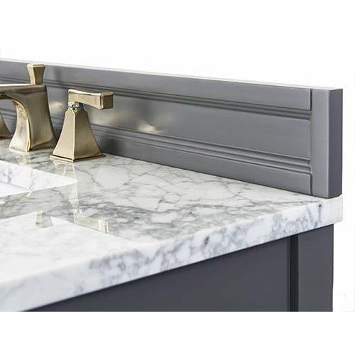 Ancerre Designs Adeline Double Vanity Set Italian Carrara White Marble Vanity Top