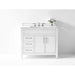 Ancerre Aspen Single Bath Vanity Set with Italian Carrara White Marble Vanity top and White Undermount Basin