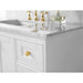 Ancerre Audrey 48" Single Bath Vanity Set with Italian Carrara White Marble Vanity Top and White Undermount Basin