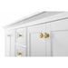 Ancerre Audrey Double Bath Vanity Set with Italian Carrara White Marble Vanity top and White Undermount Basin