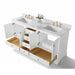 Ancerre Audrey Double Bath Vanity Set with Italian Carrara White Marble Vanity top and White Undermount Basin