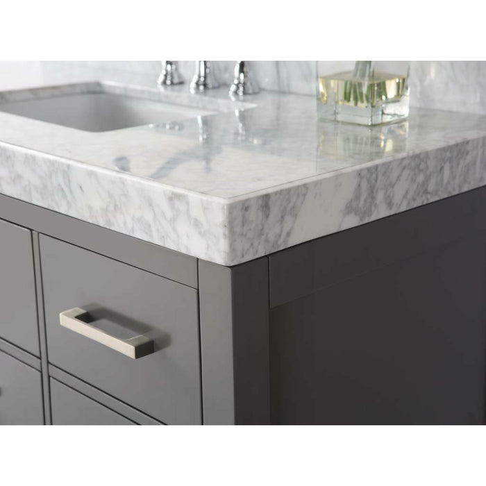 Ancerre Elizabeth Single Bath Vanity Set with Italian Carrara White Marble Vanity top and White Undermount Basin