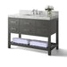 Ancerre Elizabeth Single Bath Vanity Set with Italian Carrara White Marble Vanity top and White Undermount Basin