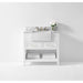 Ancerre Hayley Single Bath Vanity Set with Italian Carrara White Marble Vanity Top and White Farmhouse Apron Basin, Optional Colors