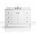 Ancerre Kayleigh 48 in. Single Bath Vanity Set with Italian Carrara White Marble Vanity top and White Undermount Basin