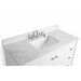 Ancerre Kayleigh 48 in. Single Bath Vanity Set with Italian Carrara White Marble Vanity top and White Undermount Basin