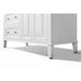 Ancerre Hannah 48 in. Off Centered Single Vanity Set in White with Black Quartz Vanity top