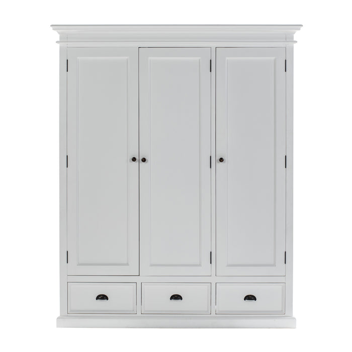 NovaSolo Provence Buffet with 4 Doors 3 Drawers in Classic White B198