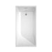 Wyndham Collection Hannah 59 Inch Freestanding Bathtub in White with Polished Chrome Trim and Floor Mounted Faucet