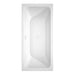 Wyndham Collection Galina 67 Inch Freestanding Bathtub in White with Shiny White Trim and Floor Mounted Faucet