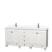 Wyndham Collection Acclaim 72 Inch Double Bathroom Vanity in White