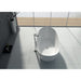 Legion Furniture 64.2" White Matt Solid Surface Tub - No Faucet WJ8611-W