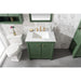 Legion Furniture 30" Vogue Green Finish Sink Vanity Cabinet With Carrara White Top WLF2130-VG