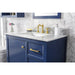 Legion Furniture 36" Blue Finish Sink Vanity Cabinet With Carrara White Top WLF2136-B