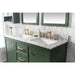 Legion Furniture 54" Vogue Green Finish Double Sink Vanity Cabinet With Carrara White Top WLF2154-VG