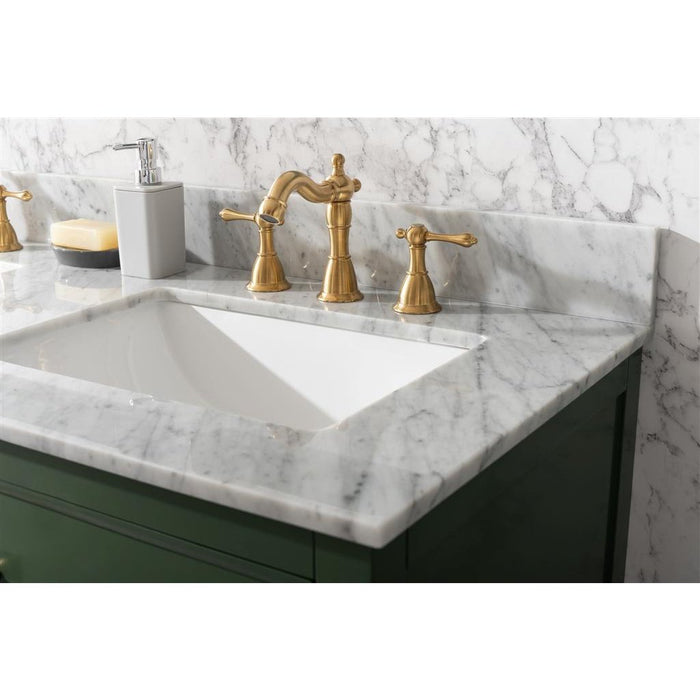 Legion Furniture 54" Vogue Green Finish Double Sink Vanity Cabinet With Carrara White Top WLF2154-VG