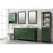 Legion Furniture 60" Vogue Green Finish Double Sink Vanity Cabinet With Carrara White Top WLF2160D-VG