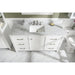 Legion Furniture 60" White Finish Single Sink Vanity Cabinet With Carrara White Top WLF2160S-W